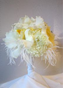 wedding, for magazine white with feathers